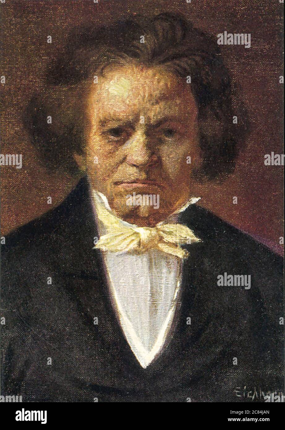 LUDWIG van BEETHOVEN (1770-1827) Deutscher Komponist in einem posthumen Porträt. Stockfoto