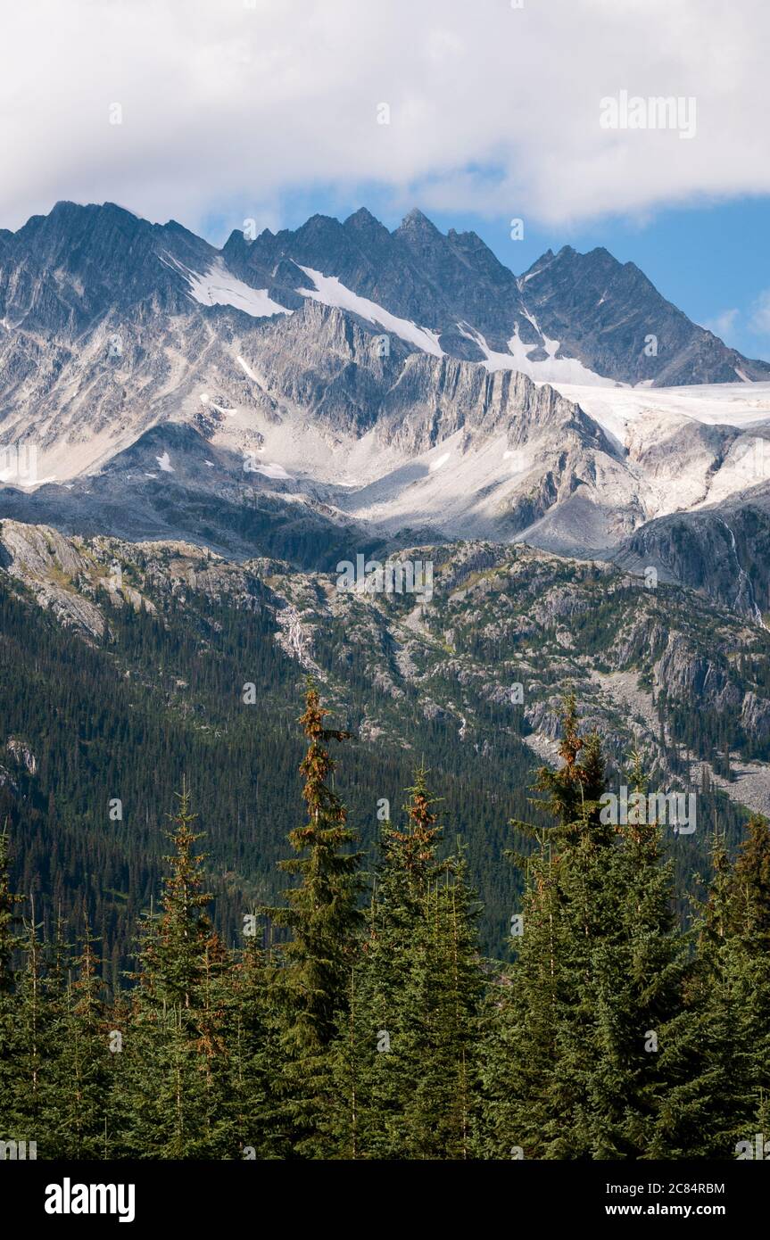 Einsiedlerkette, Glacier National Park, Roger's Pass, British Columbia, Kanada. Stockfoto