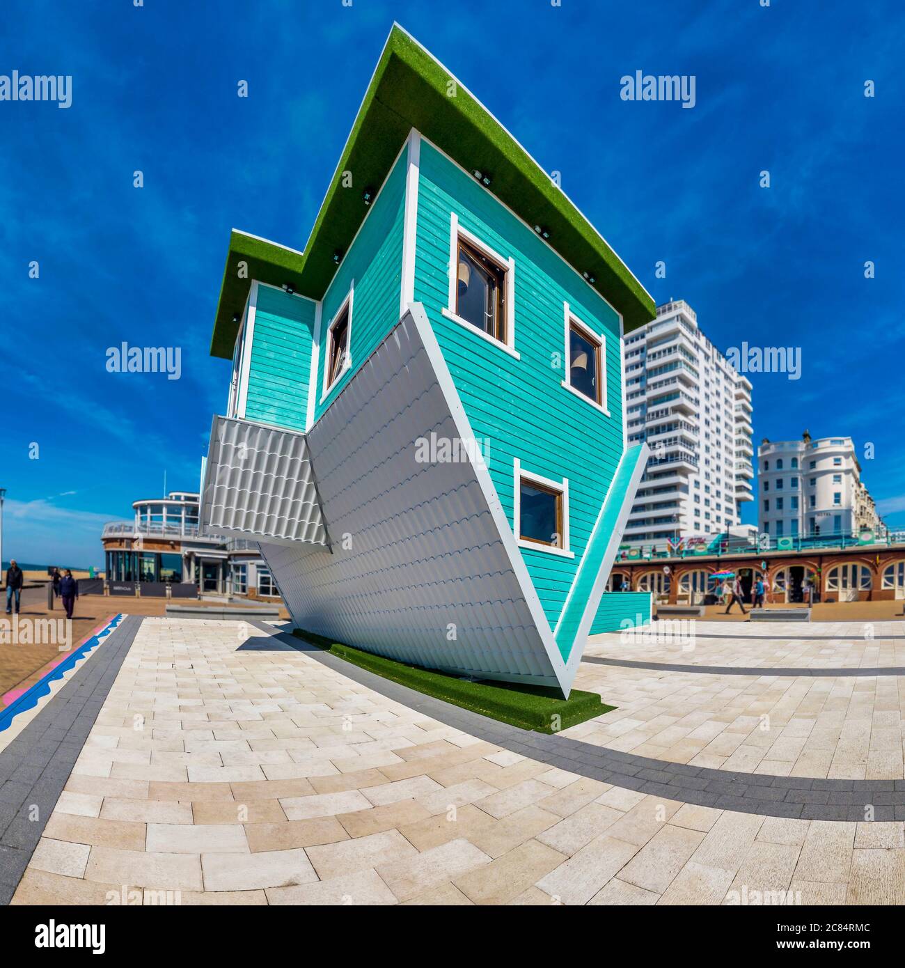Upside Down House, Brighton Seafront, Brighton, East Sussex Stockfoto