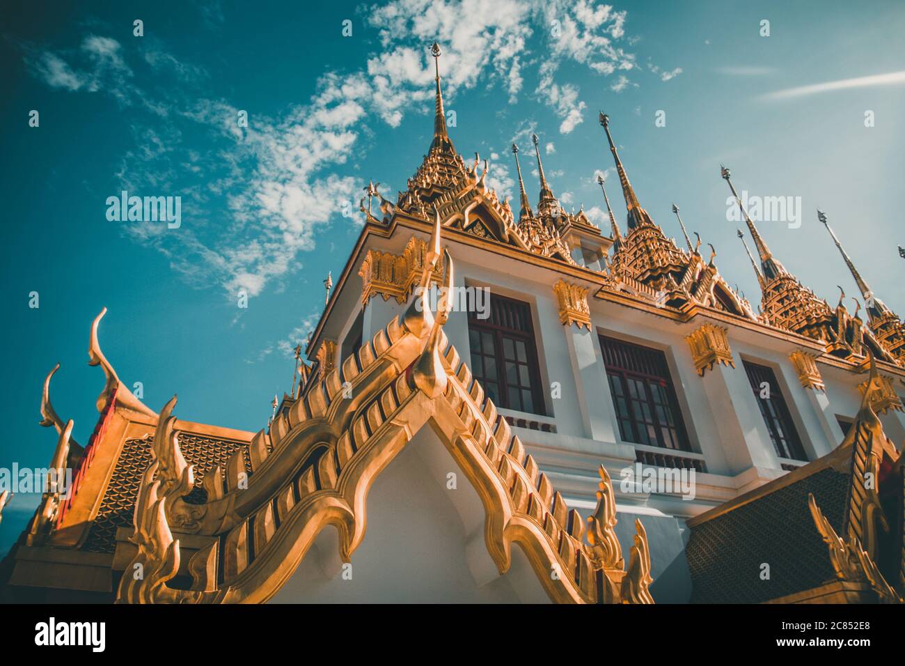 Loha Prasat Tempel in Bangkok Altstadt in Thailand Stockfoto