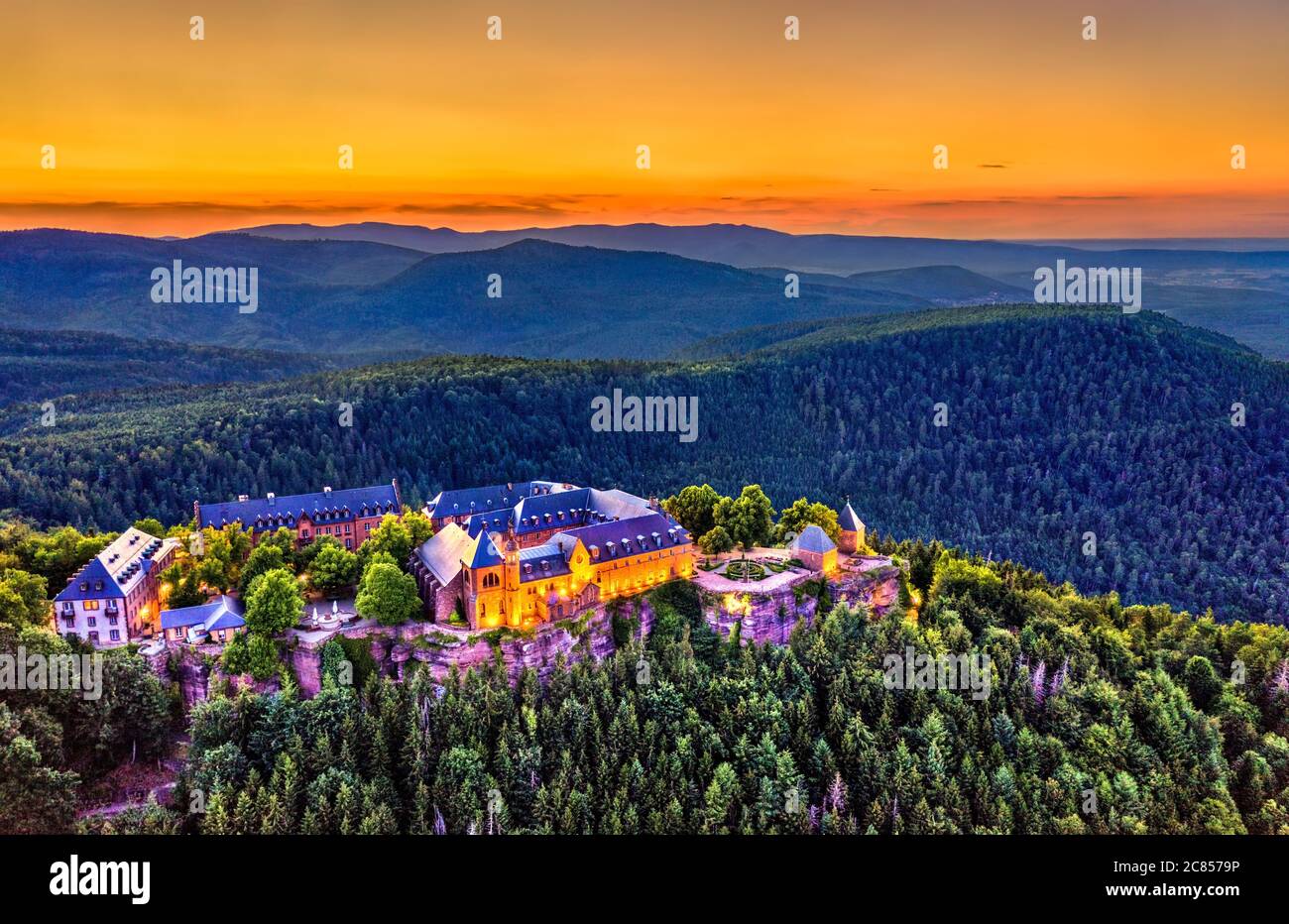 Abtei Mont SainteOdile in den Vogesen, Frankreich Stockfotografie Alamy