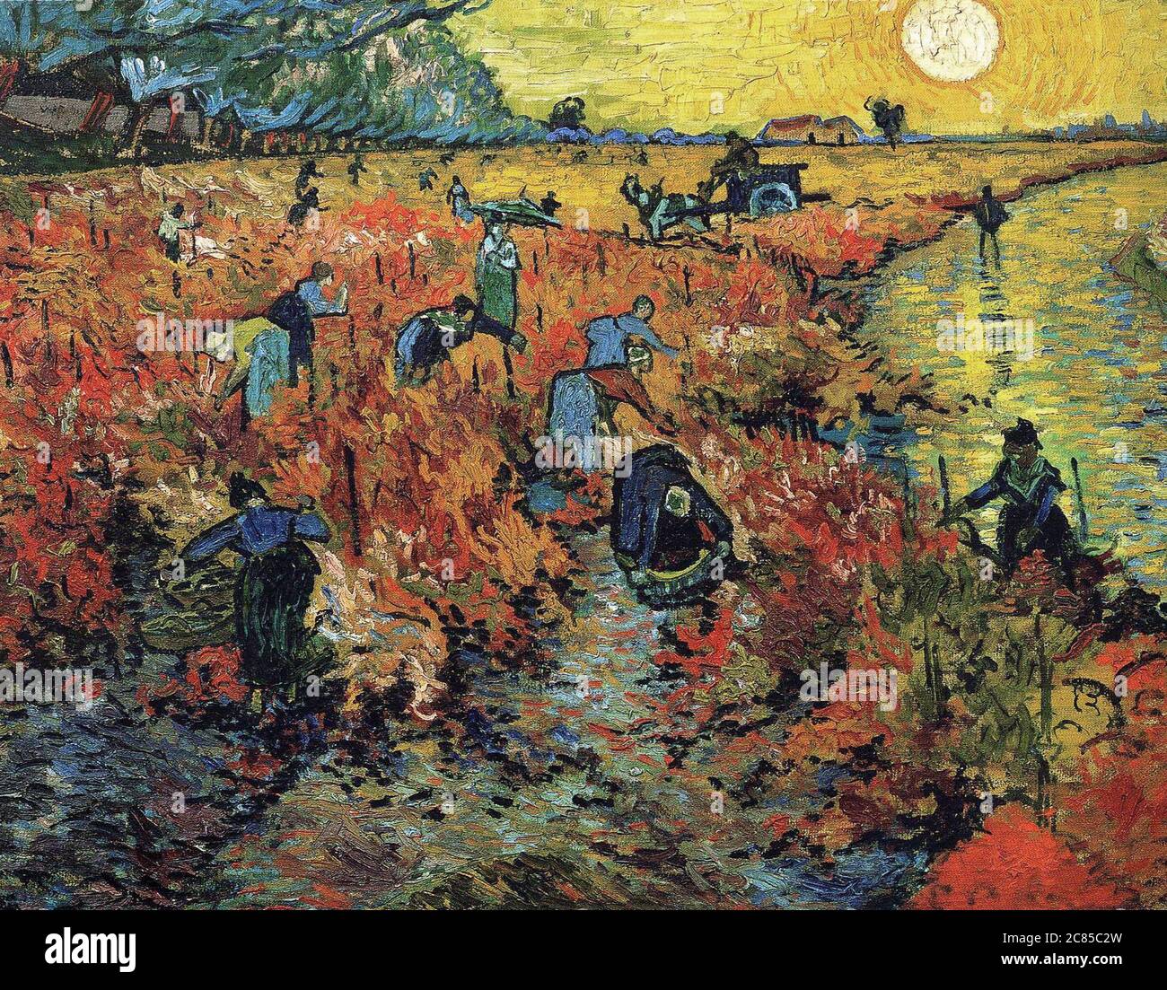 The Red Vineyards in Arles von Vincent Van Gogh 1888. Puschkin National Museum of Fine Arts in Moskau, Russland Stockfoto