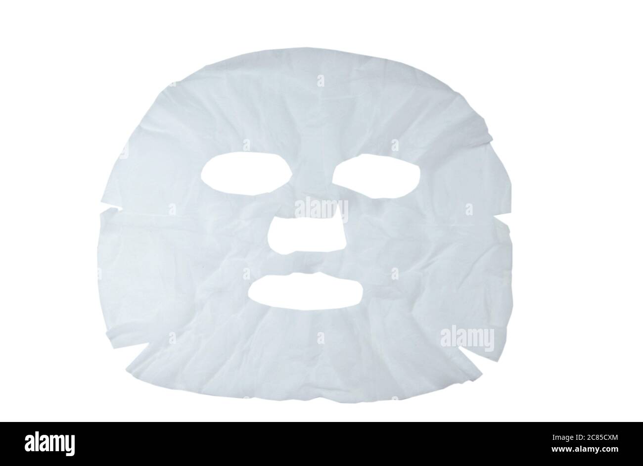 Gesichtsmaske auf weißem Hintergrund Stockfoto