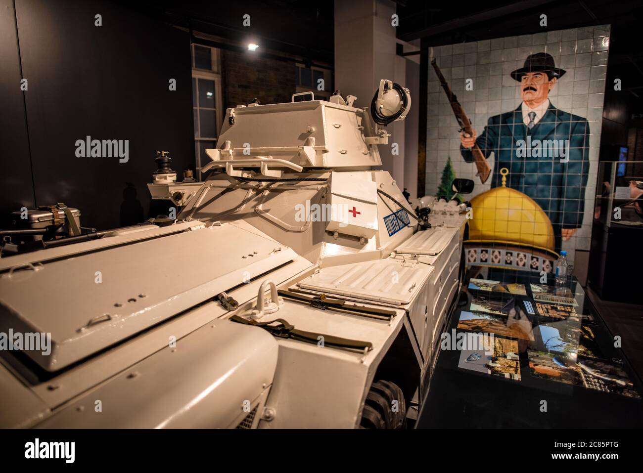 LONDON, Großbritannien - Ausstellung zum Golfkrieg im Imperial war Museum London. Das Imperial war Museum London ist ein Museum, das sich mit der Geschichte des modernen Krieges beschäftigt Stockfoto