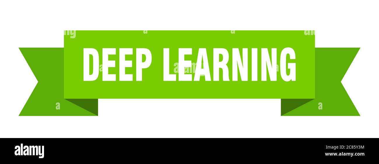 Deep Learning Band. Deep Learning Papier Band Banner Zeichen Stock Vektor