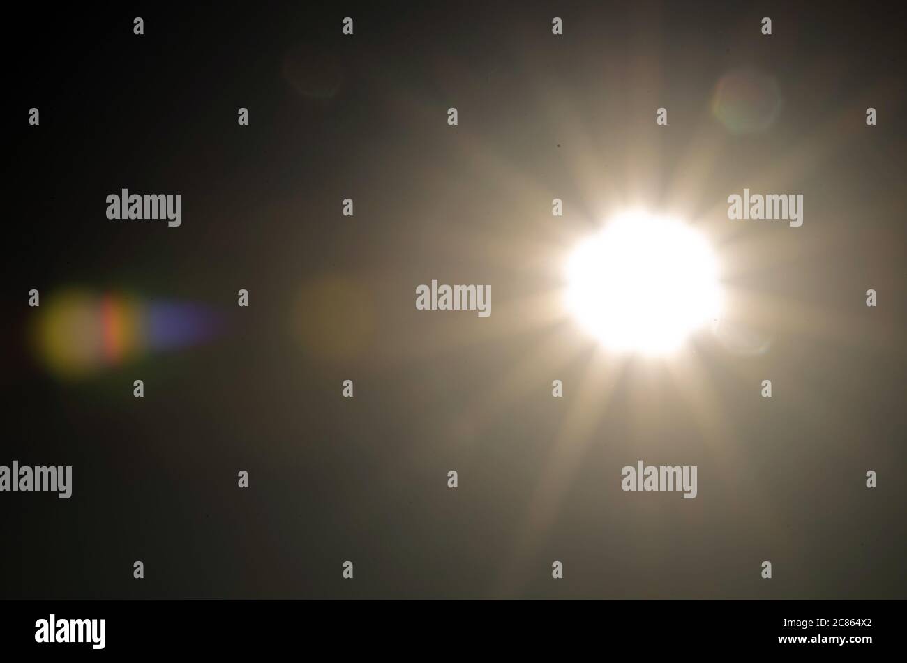 Abstract sun Burst mit Digital lens flare Hintergrund Stockfoto
