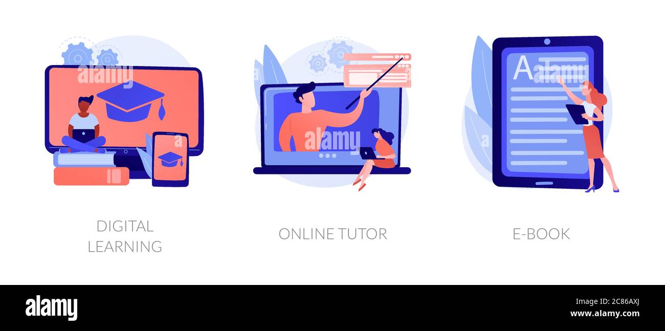Adaptive Lernvektor Konzept Metaphern. Stock Vektor