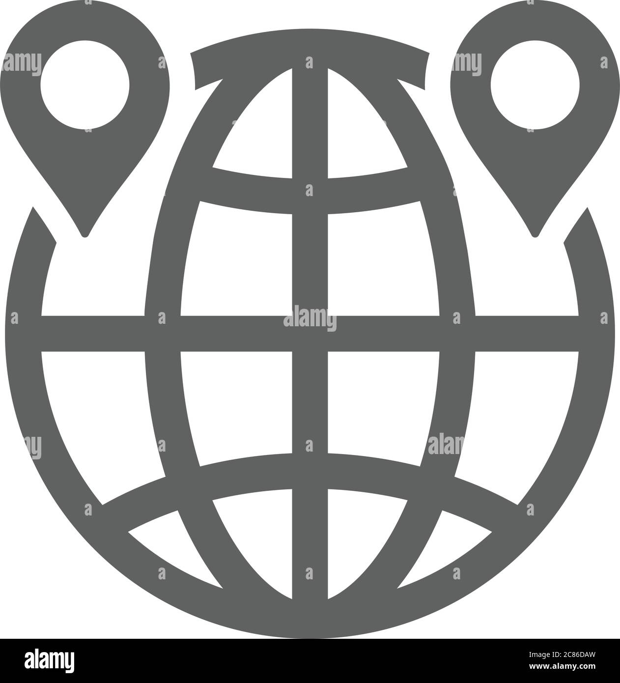 Symbol FÜR Geo-Targeting. Verwendung für kommerzielle, Printmedien, Web oder jede Art von Design-Projekten. Stock Vektor