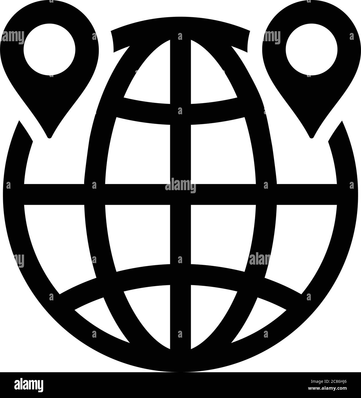 Symbol FÜR Geo-Targeting. Verwendung für kommerzielle, Printmedien, Web oder jede Art von Design-Projekten. Stock Vektor