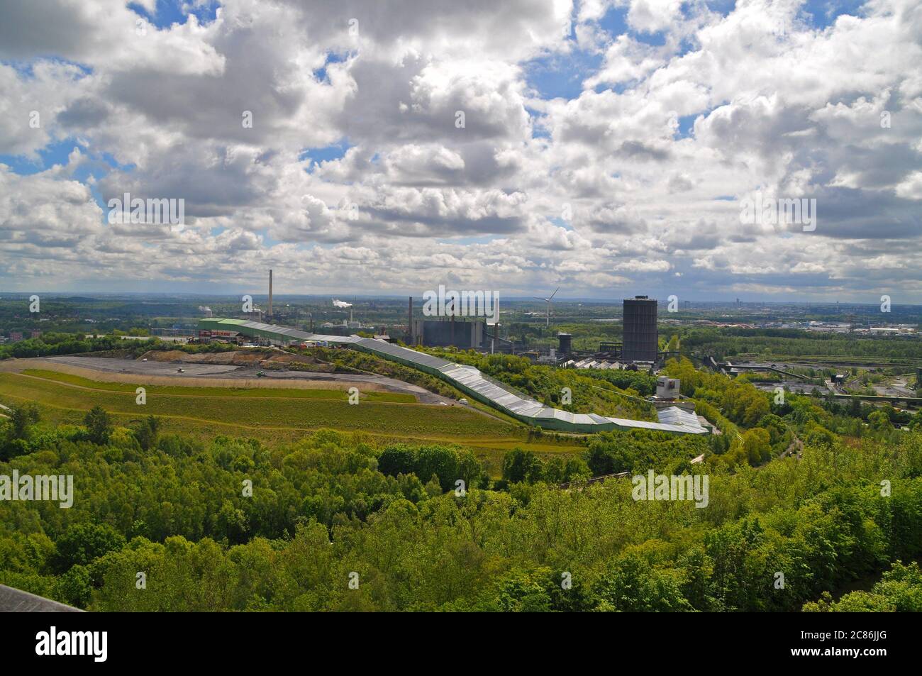 Blick auf die Industrie in Bottrop, Deutschland. Stockfoto