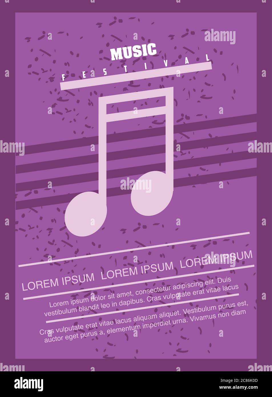 Plakat Musik Festival, musikalische kreative Einladung Vektor Illustration Design Stock Vektor