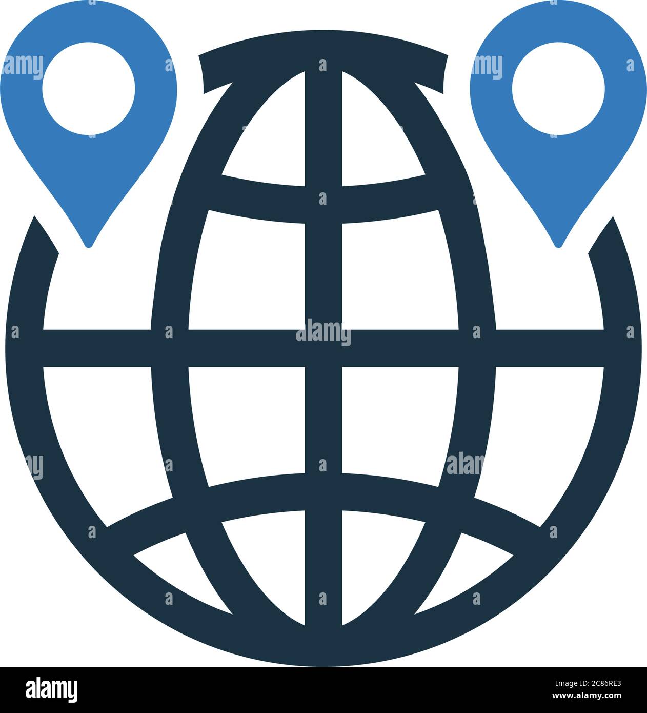 Symbol FÜR Geo-Targeting. Verwendung für kommerzielle, Printmedien, Web oder jede Art von Design-Projekten. Stock Vektor