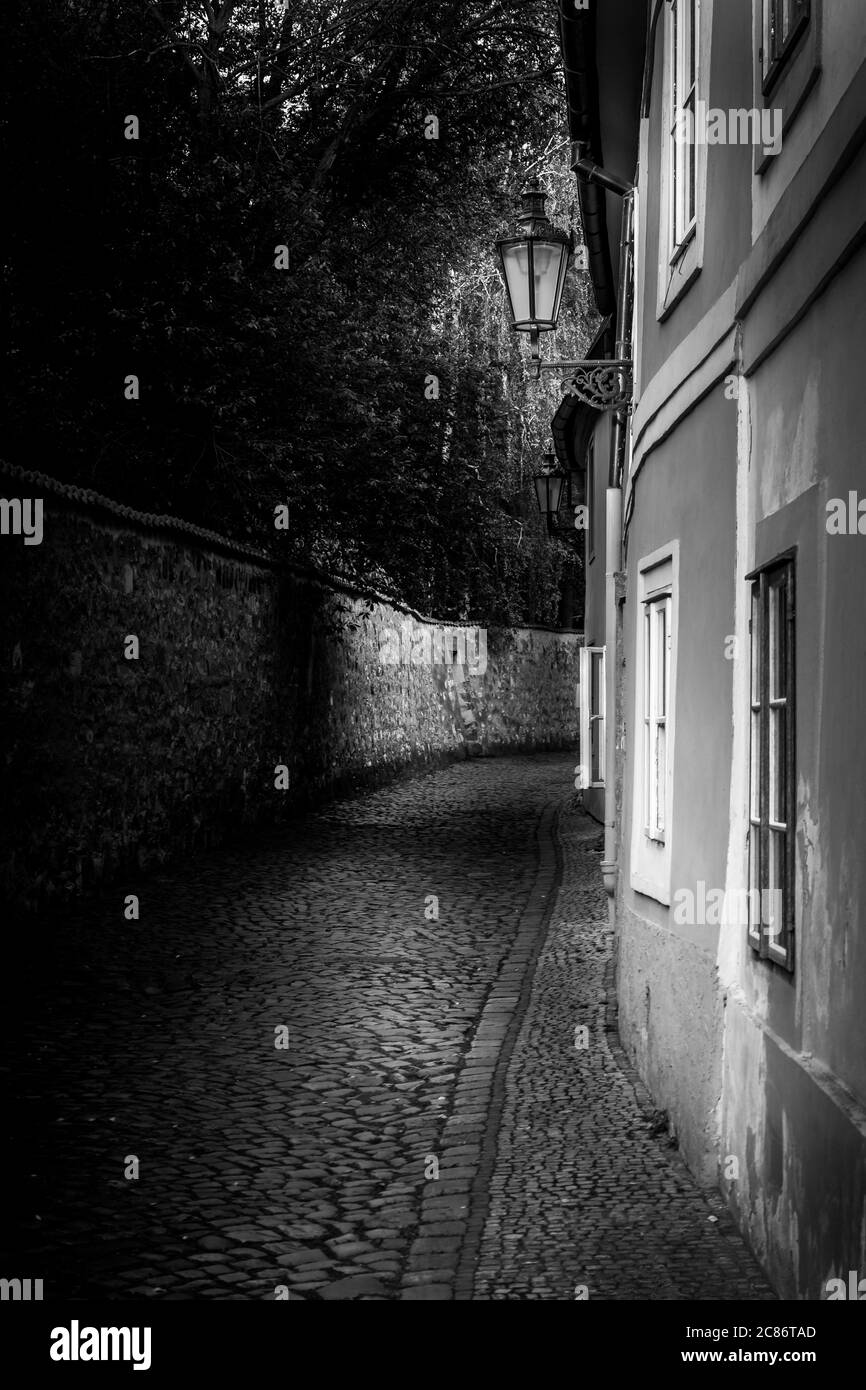 Das malerische Viertel Novy Svet im historischen Prag, Tschechische Republik Stockfoto