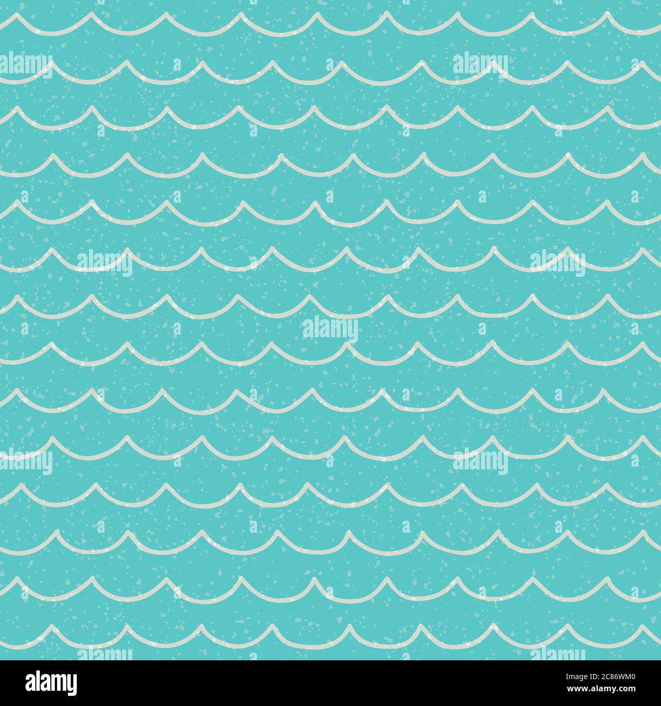 Nahtlose und helle Cartoon Meer Muster mit Grunge Textur Stockfoto