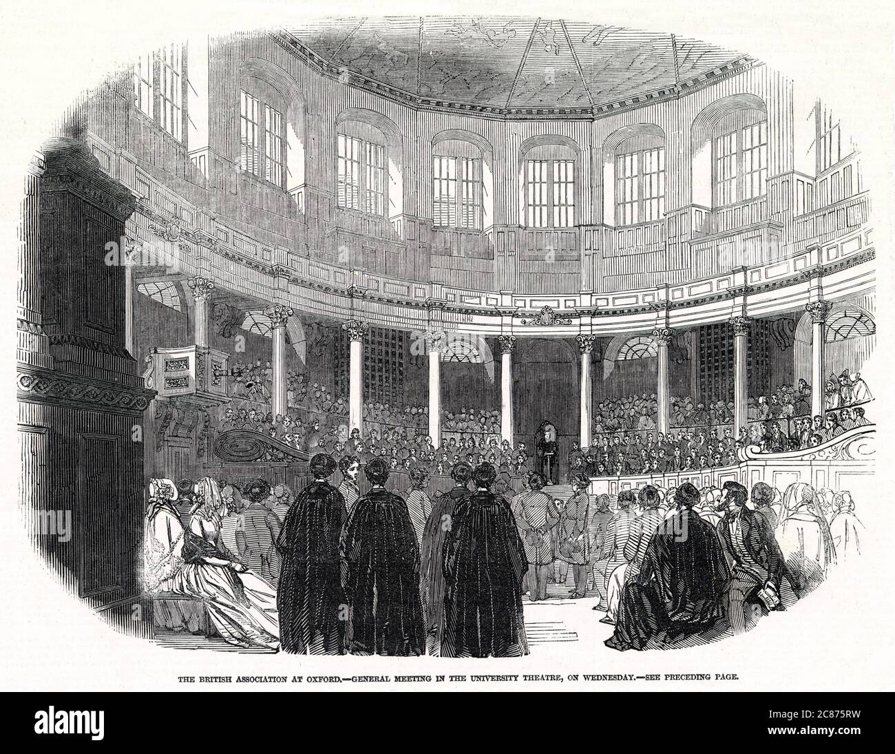 Tagung der British Association in Oxford : Generalversammlung im Universitätstheater (Sheldonian) Stockfoto