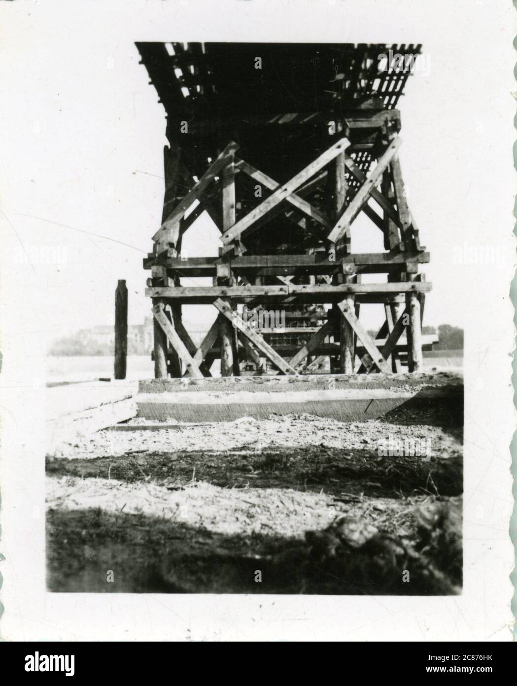 Die königlichen Ingenieure der britischen Armee bauen die Freeman Bridge Stockfoto