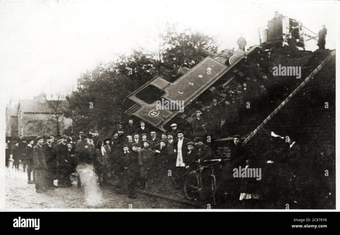 London South West Railway Crash, Park Street, Camberley, Farnborough, Surrey, England. Stockfoto