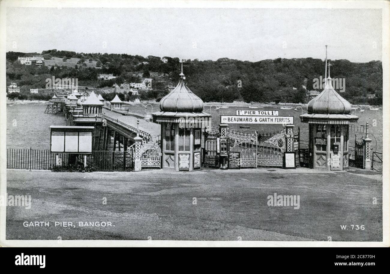 Der Pier, Beaumaris, Anglesey, Gwynedd, Wales. Stockfoto