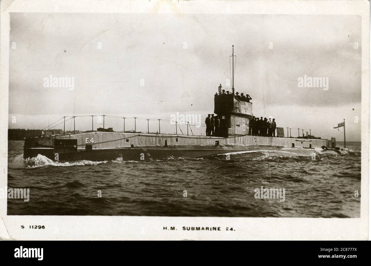 U-Boot E4, Harwich, Essex, England. Stockfoto