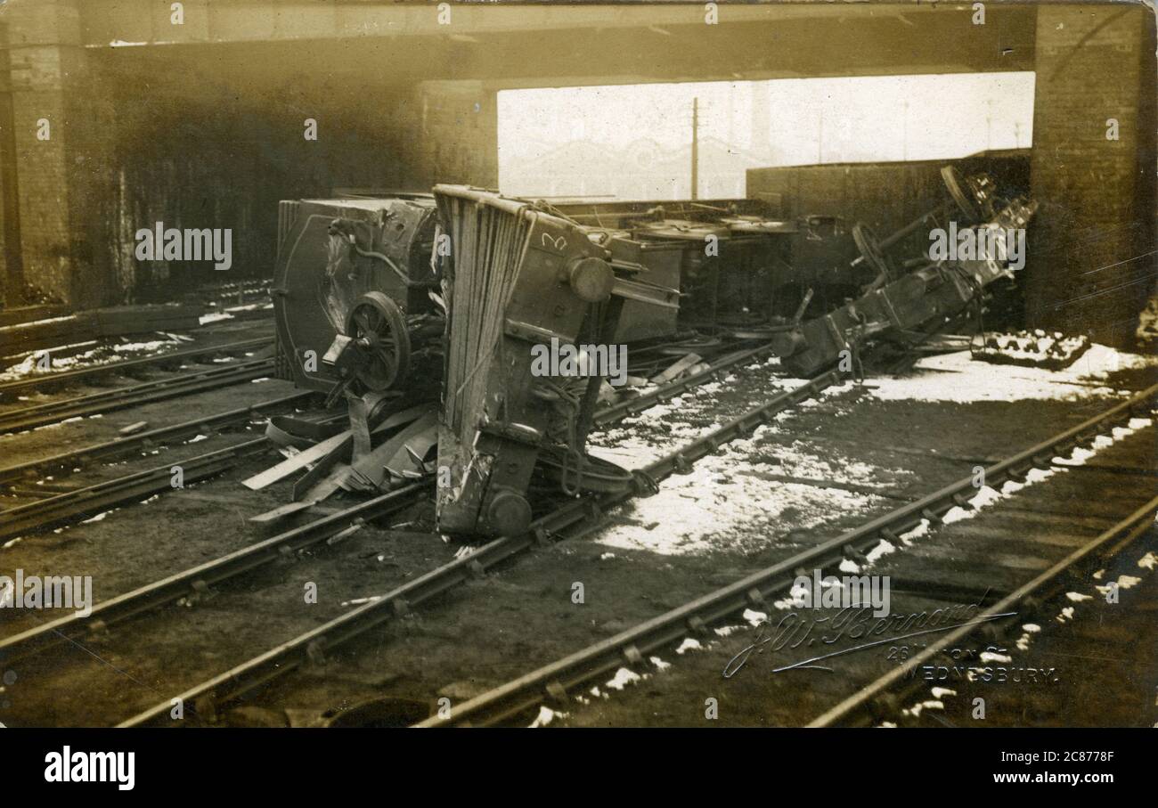 1894 Eisenbahnunfall Stockfoto