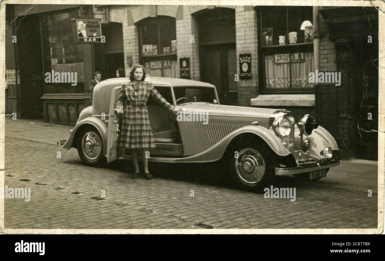 Bentley Vintage Car, Großbritannien. Stockfoto