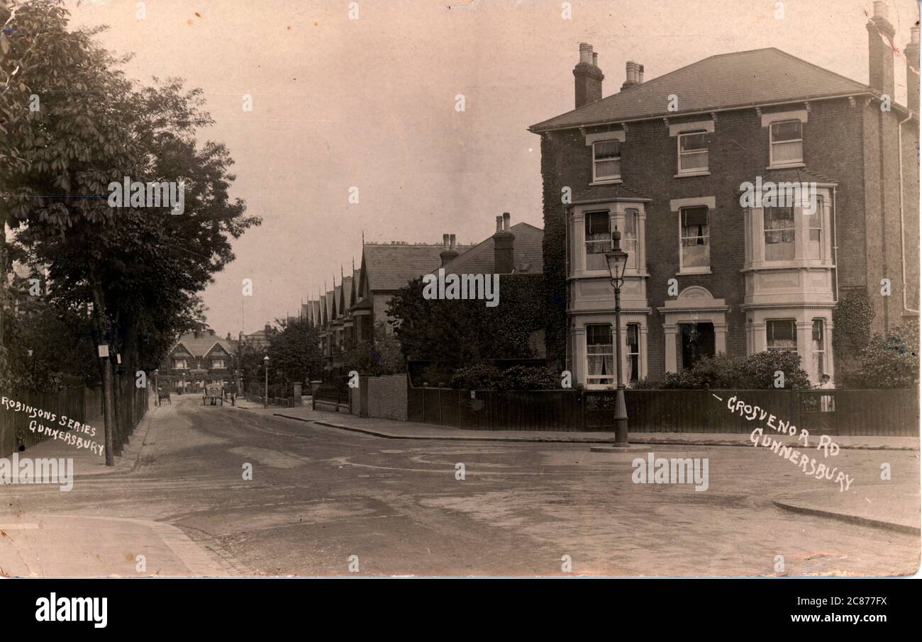 Grosvenor Road , Gunnersbury, Chiswick, London, England. Stockfoto