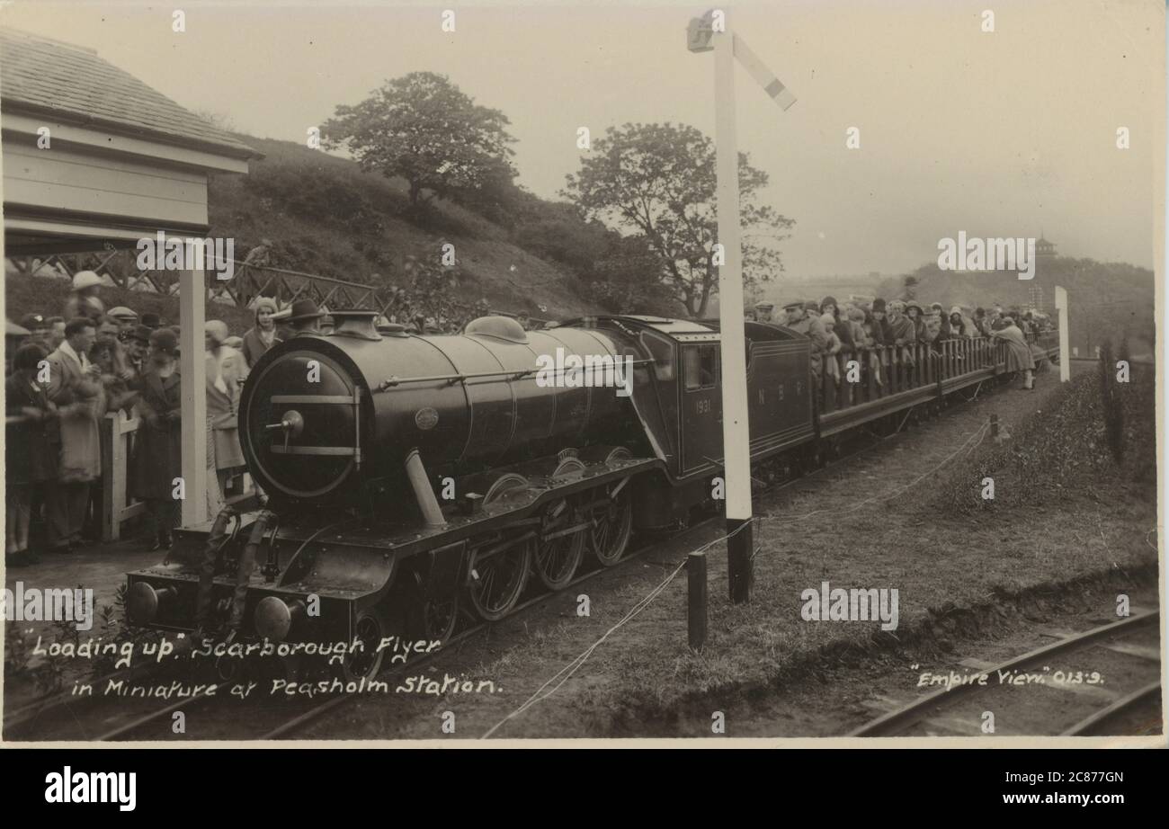 Miniatur Railway Loco „Neptune“ (Der Scarborough Flyer) Stockfoto