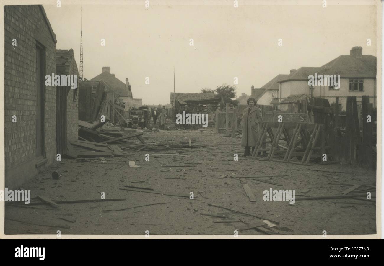 WW2 Bombenschäden Stockfoto