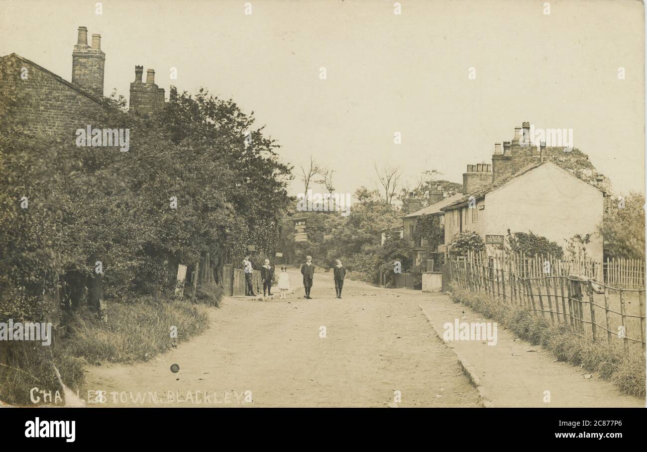 The Tea Rooms , Charlestown, Blackley, Manchester, Lancashire, England. Datum: 1908 Stockfoto