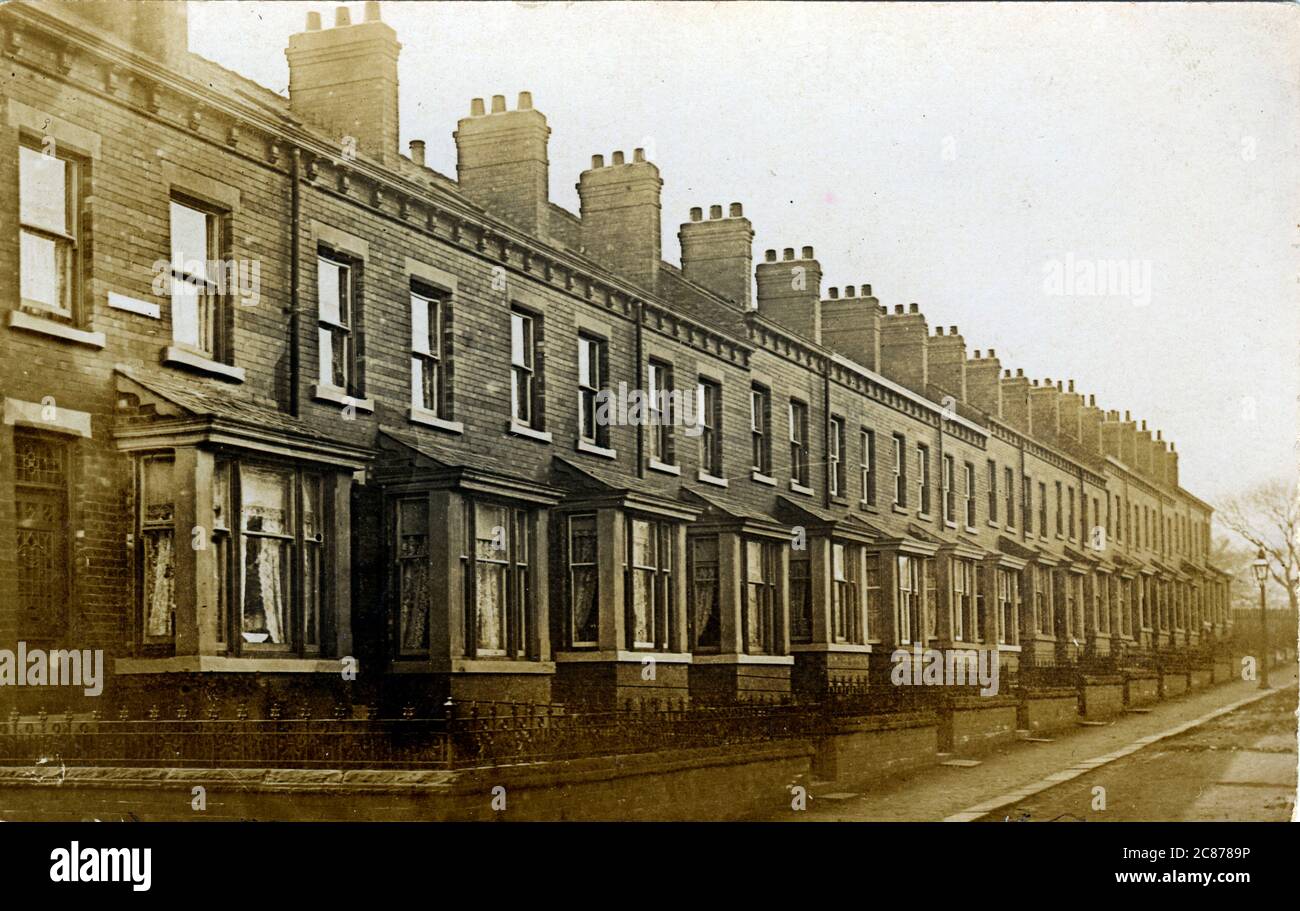 Fine Brick Terrace, Großbritannien. Stockfoto