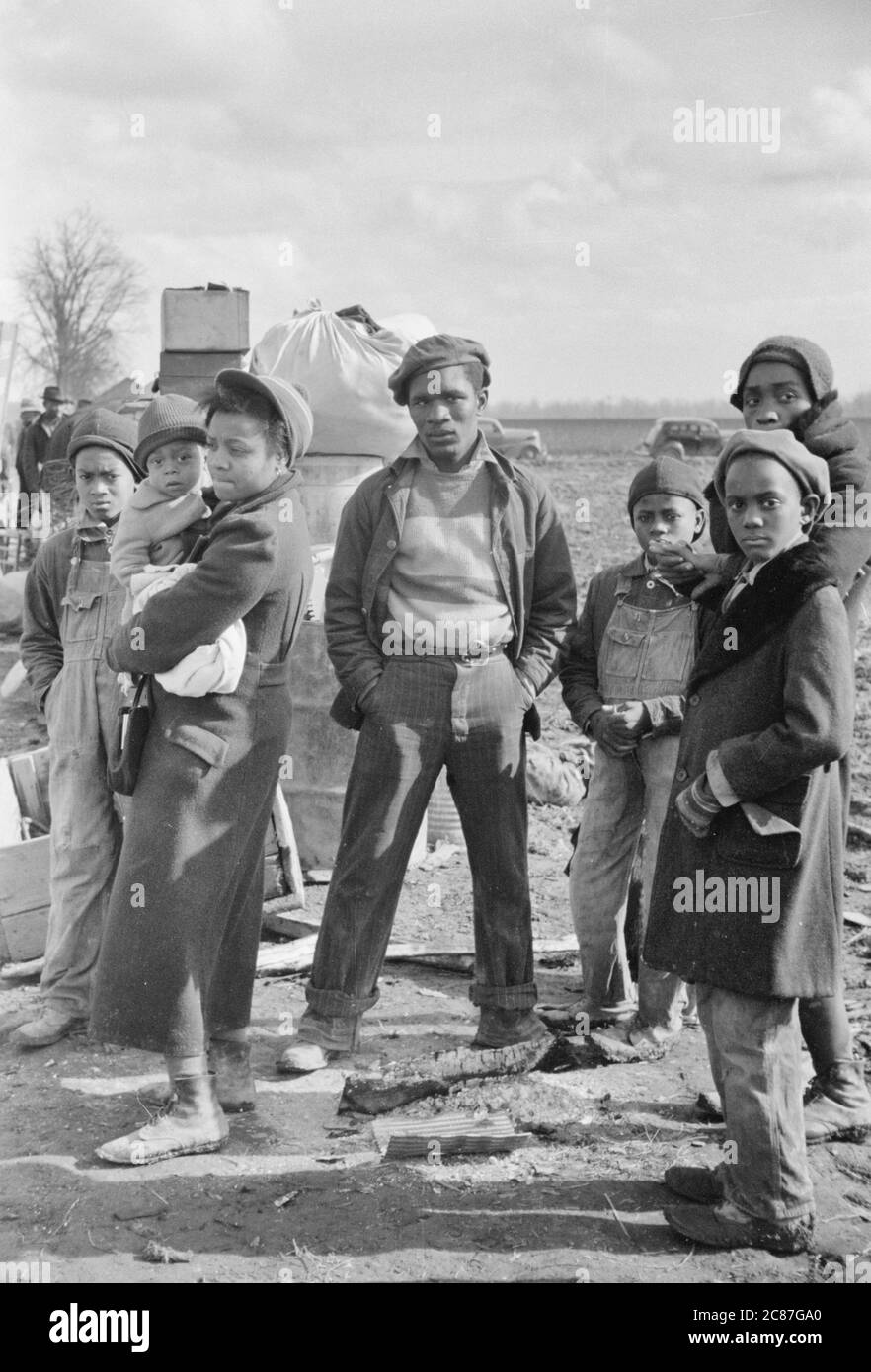 Vertreibter Pächter, New Madrid County, Missouri, Januar 1939 Stockfoto