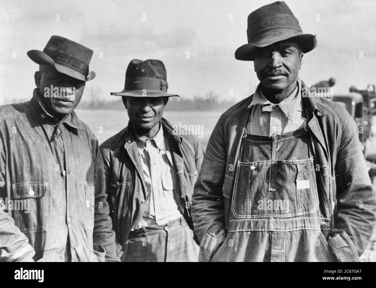 Vertreibte Pächter entlang des Highway 60, New Madrid County, Missouri, Januar 1939 Stockfoto