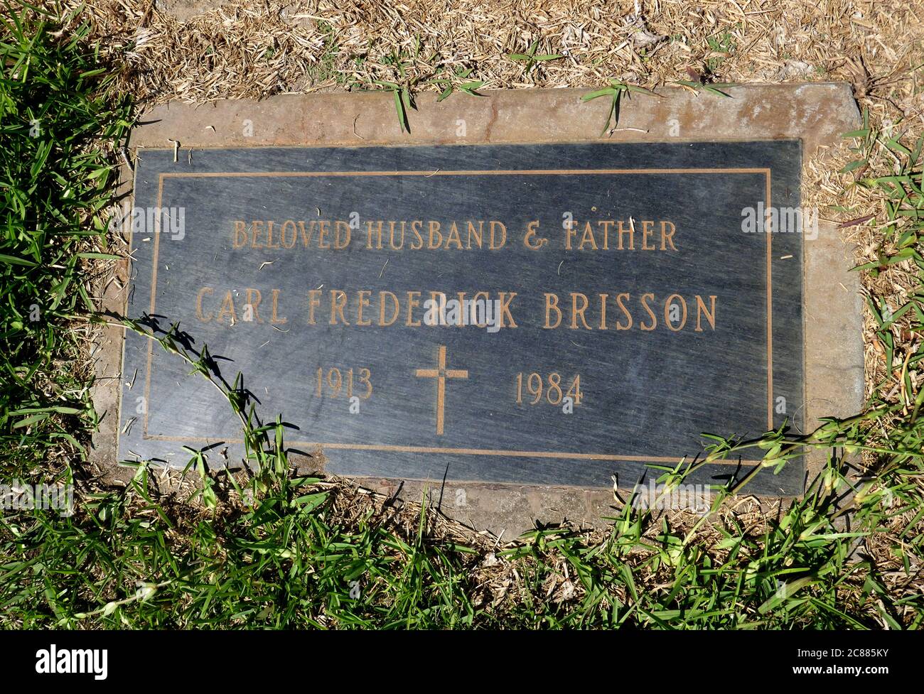 Culver City, California, USA 21. Juli 2020 EINE allgemeine Sicht der Atmosphäre von Carl FRrederick Brisson, Ehemann von Rosalind Russells Grab am Holy Cross Friedhof am 21. Juli 2020 in Culver City, Kalifornien, USA. Foto von Barry King/Alamy Stockfoto Stockfoto