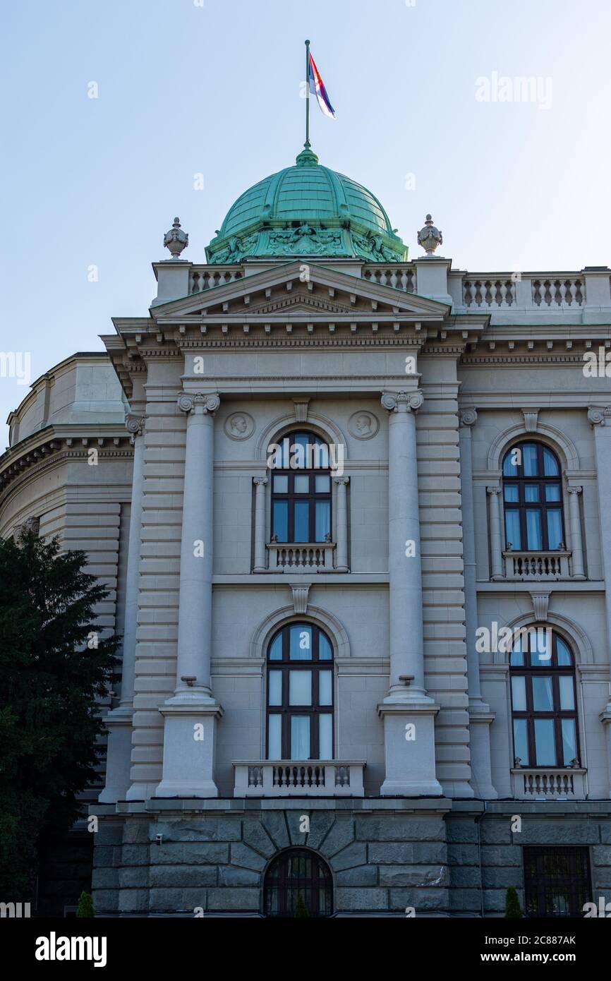 Nationalversammlung der Republik Serbien, Parlament Serbiens in Belgrad, Hauptstadt Serbiens Stockfoto