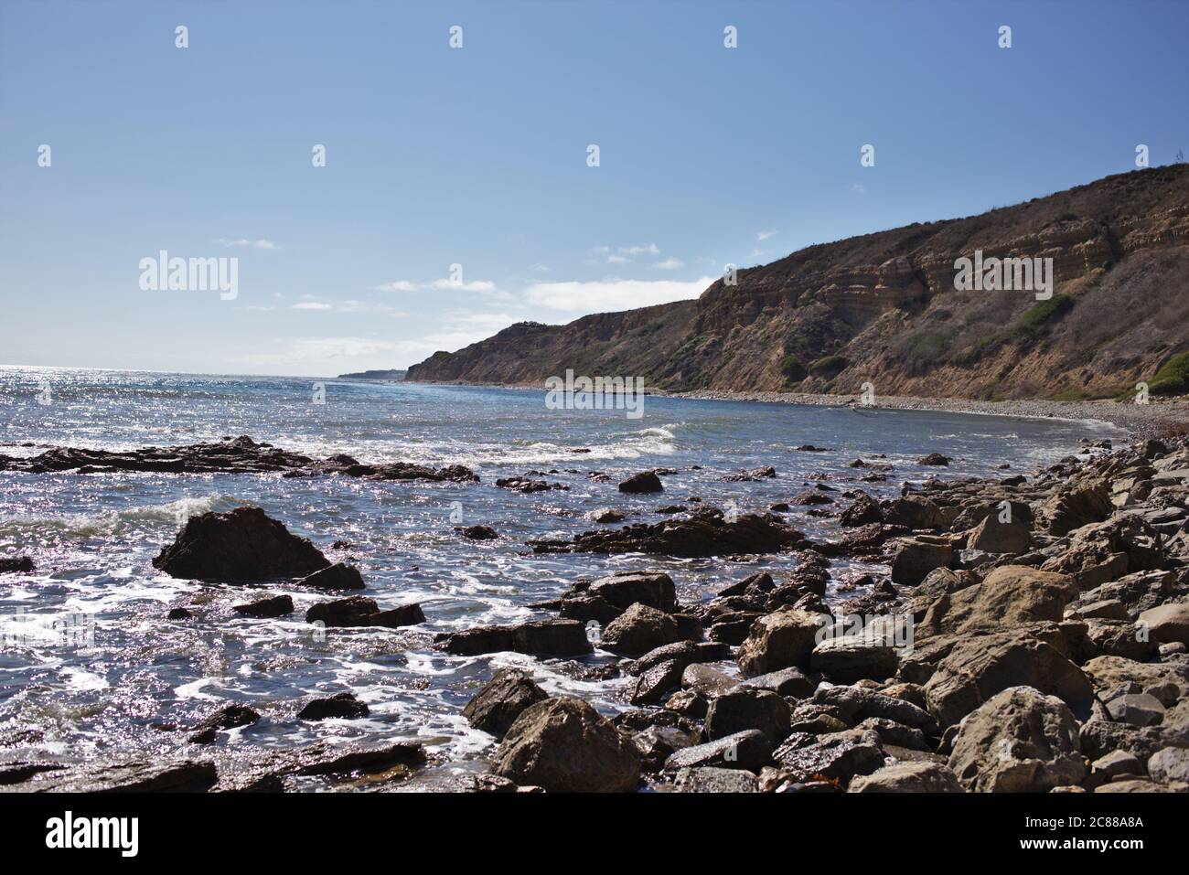 Rocky California Beach Stockfoto
