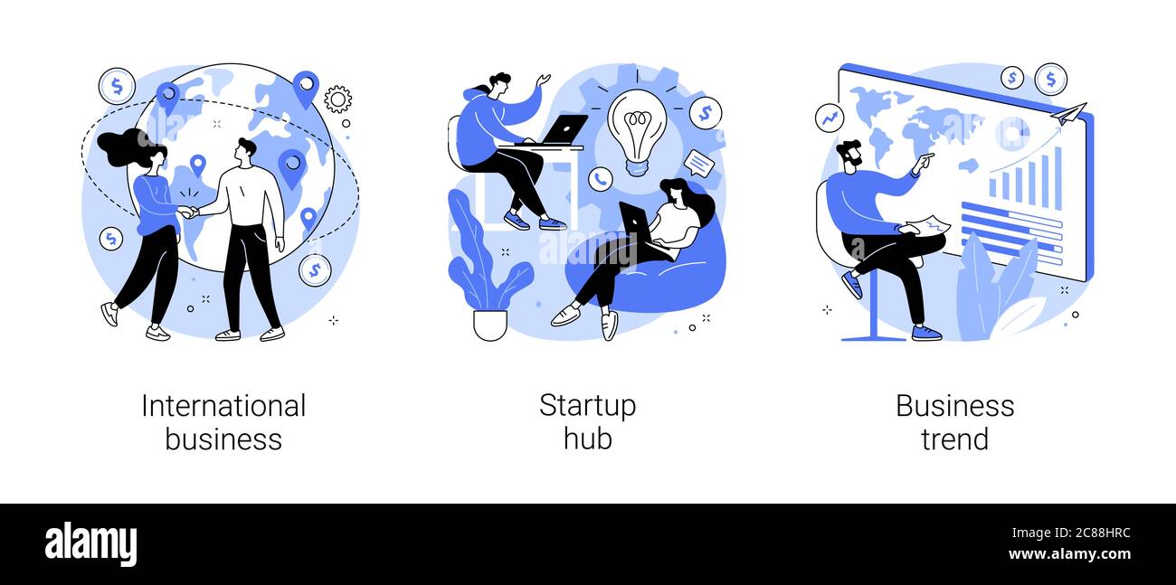 Business Idea abstrakte Konzept Vektor Illustrationen. Stock Vektor