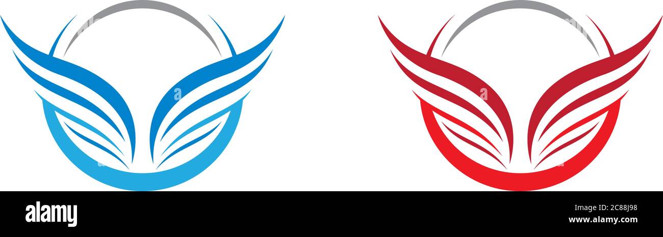 Wing logo Vorlage symbol Abbildung design Stock Vektor