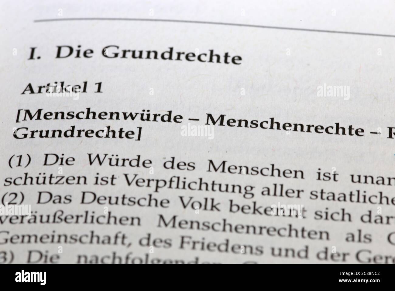 Das grundgesetz -Fotos und -Bildmaterial in hoher Auflösung – Alamy