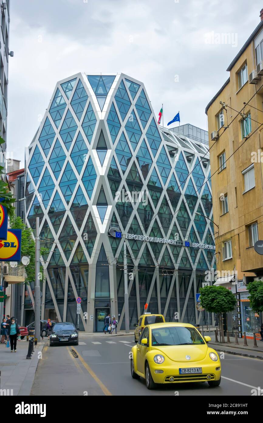 Moderne Architektur in der Rakovski Straße; Sofia; Bulgarien; Stockfoto