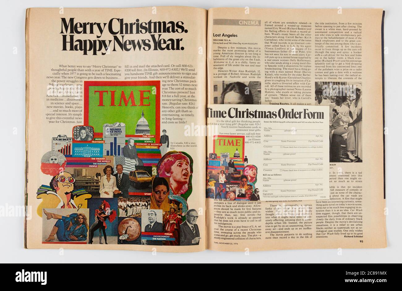 1970s Time Magazine Werbung, USA Stockfoto