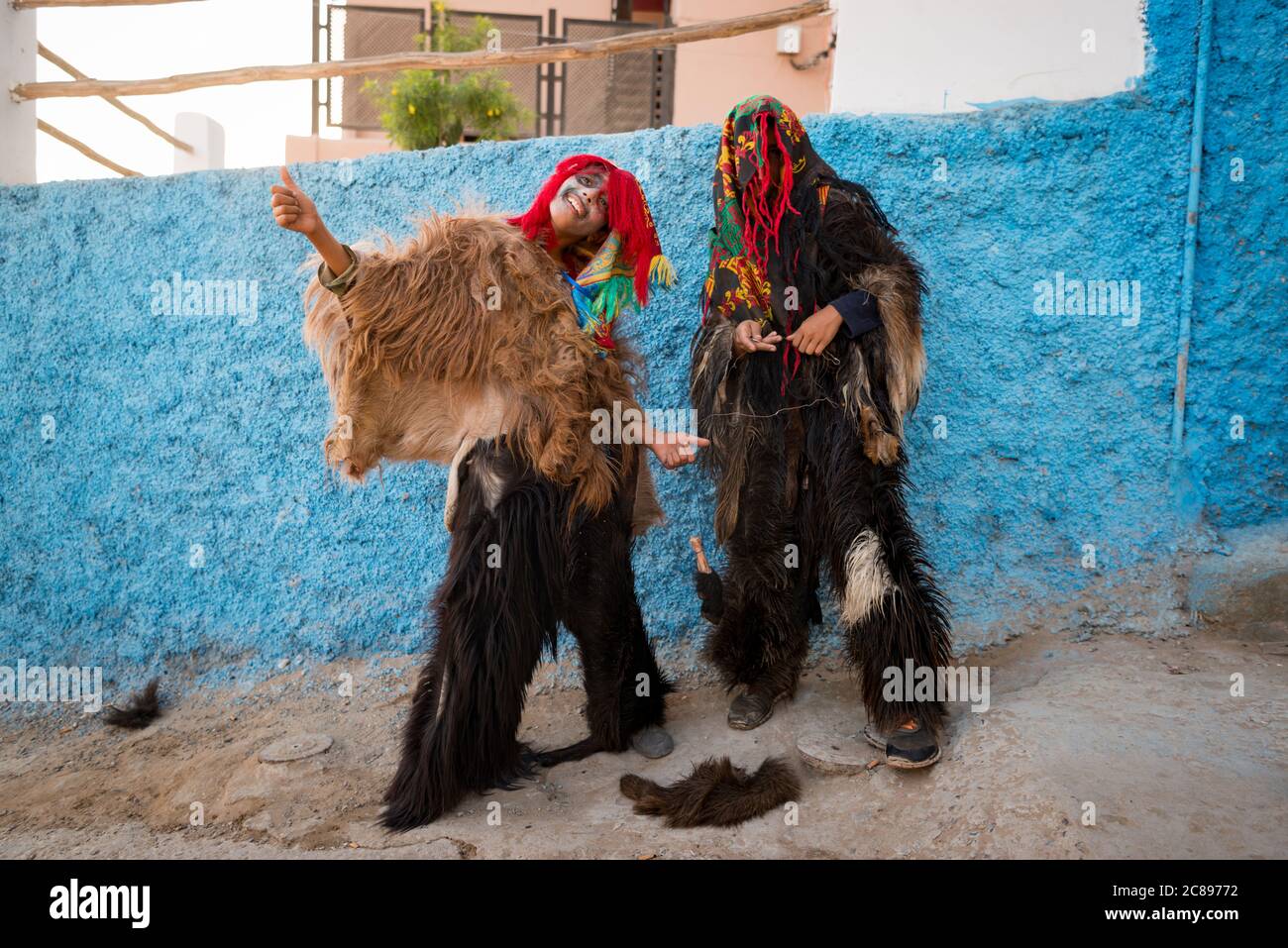 Eid-al-Adha-Feierlichkeiten in Taghazout, Souss, Marokko Stockfoto