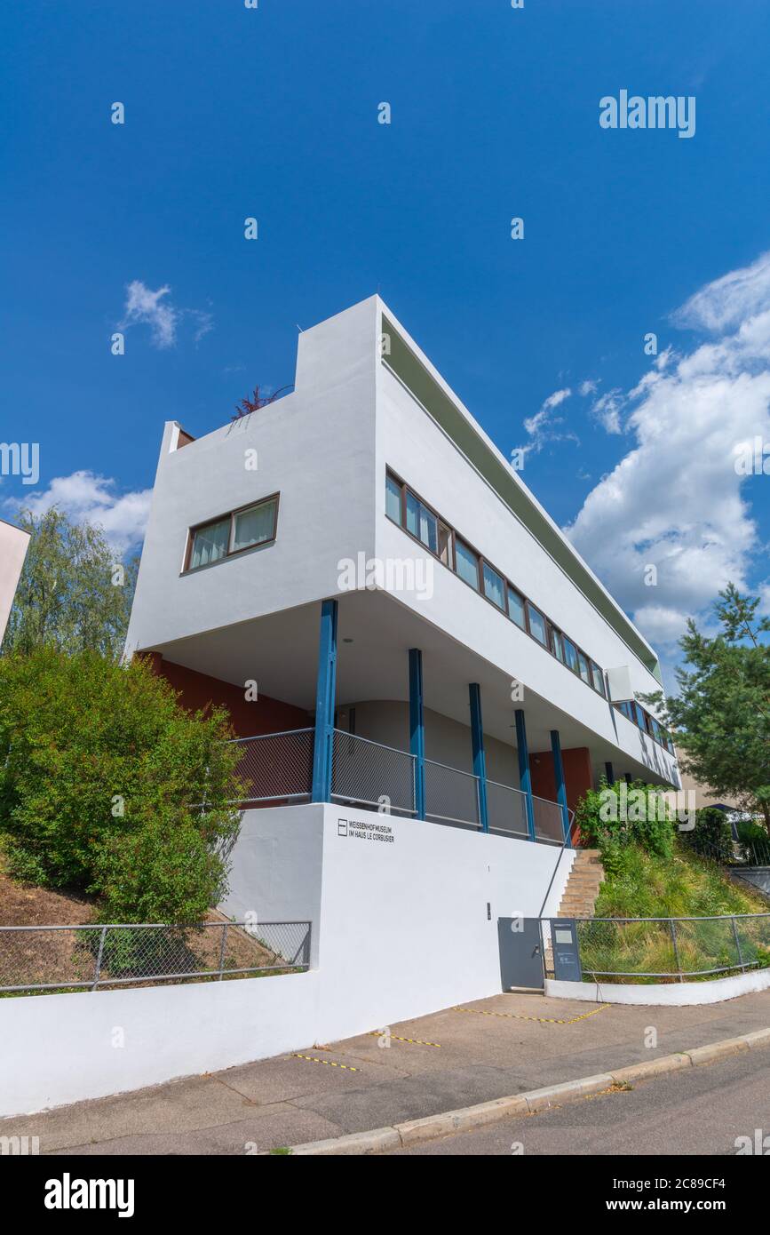 Wohnanlage Weissenhof Siedlung, Stuttgart, Baden-Württemberg, Süddeutschland, Mitteleuropa Stockfoto