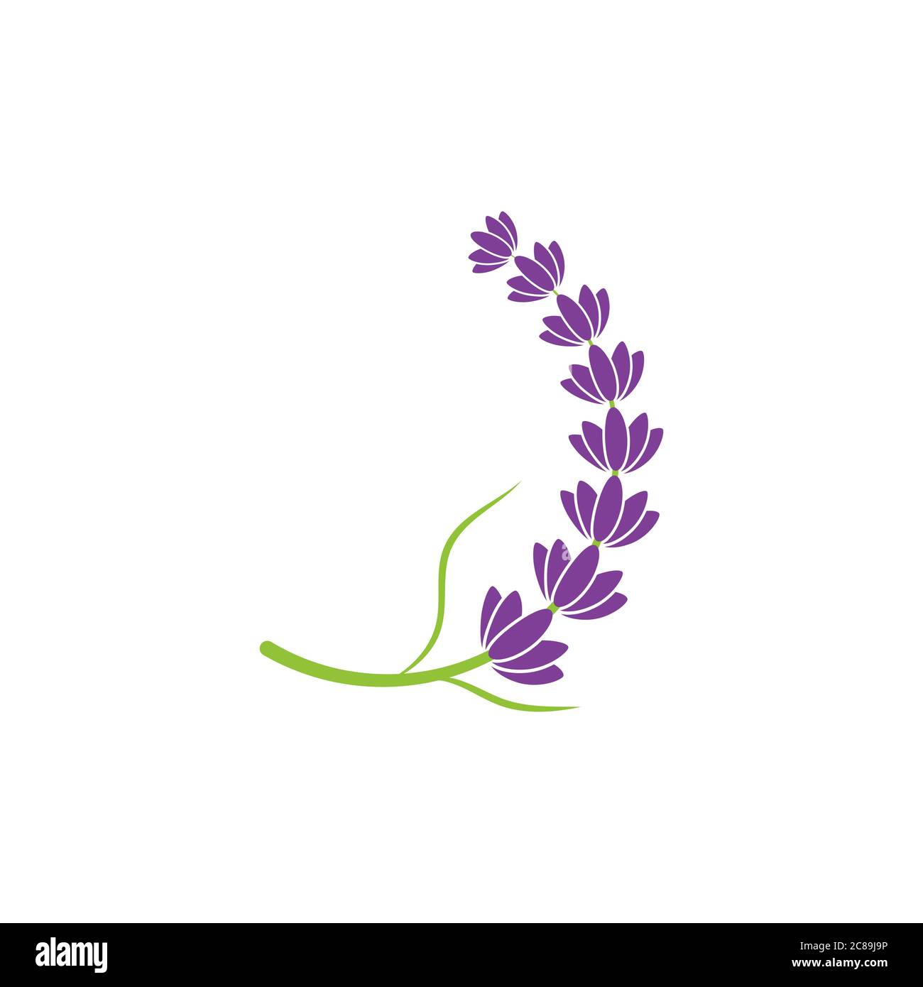 Lavendel Blume Vektor icon Abbildung Design Template Stock Vektor