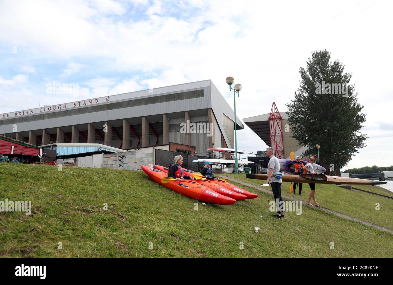 Der Nottingham Kajak Club in der Nähe des City Ground, Heimat des