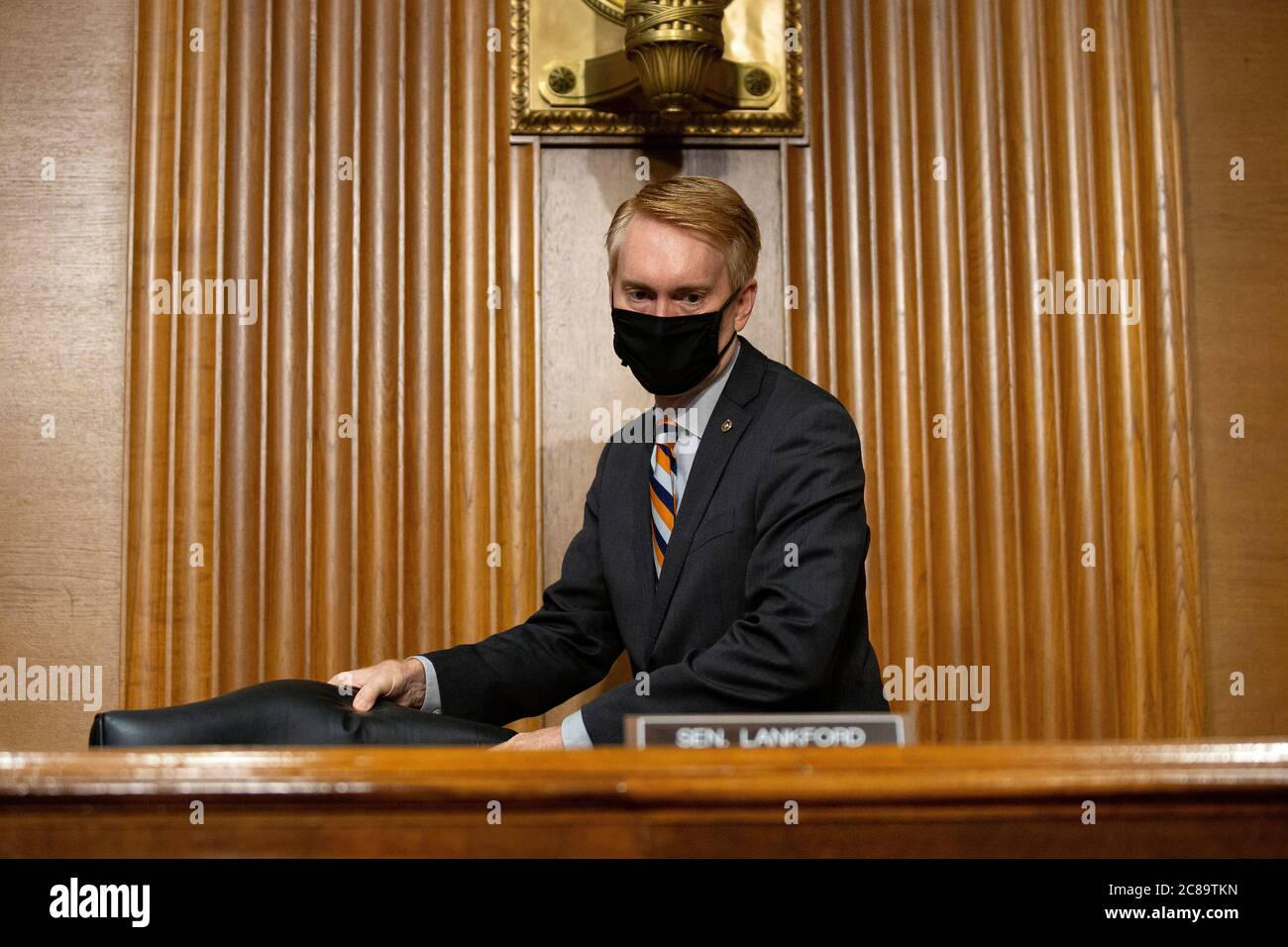 Der US-Senator James Lankford (Republikaner von Oklahoma) trifft am Mittwoch, den 22. Juli 2020, im US-amerikanischen Kapitol in Washington, DC, ein. Quelle: Stefani Reynolds/CNP /MediaPunch Stockfoto