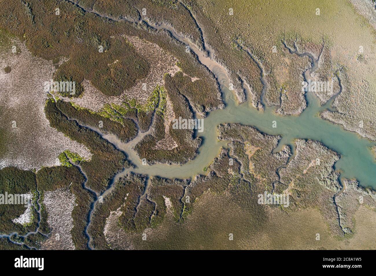 Mündung von portimao aus der Luft Stockfoto
