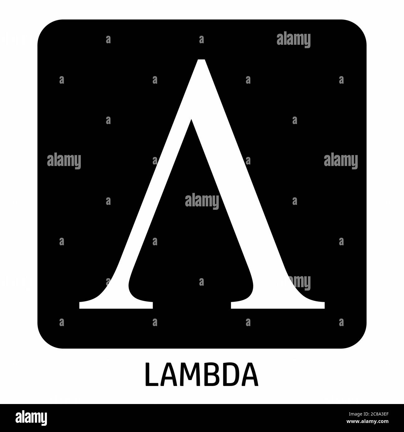 Lambda griechisches Buchstabensymbol Stock Vektor