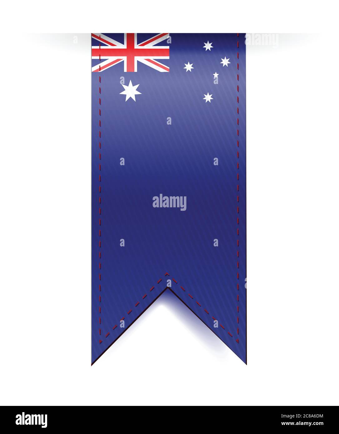 Australien Flagge Banner Illustration Design auf weißem Hintergrund Stock Vektor