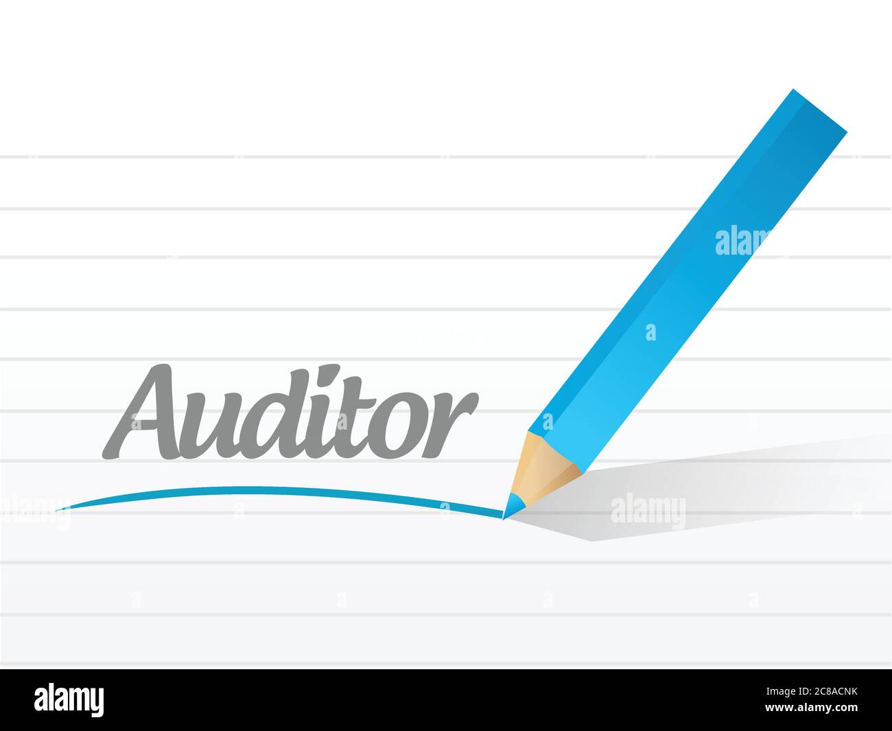 Design der Darstellung von Auditoren auf weißem Hintergrund Stock Vektor