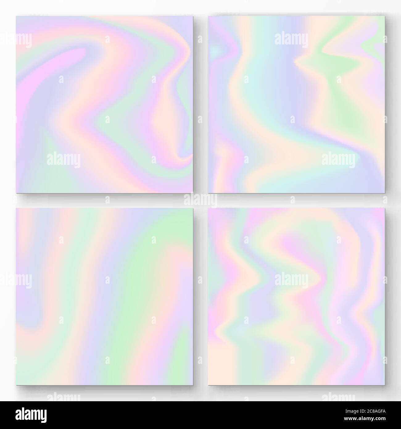 Satz von Vektor-holographischen Gradienten Hintergründe Stock Vektor